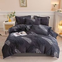 Winter Keep Warm Fleece Duvet Cover Coral Velvet Flannel Nordic Home Bedding Textile Fluffy Soft Double Queen King Quilt Cover