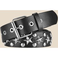 2023New Fashion Pentagram Riveted Women's Belt Punk Hip Hop Rock Jeans Men's Belt