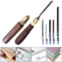 Mini Hand Saw Set Fine Tooth with Wooden Handle Replaceable Saw Blade Garden Household Woodworking for Cutting Wood Plastic Tool
