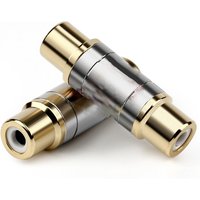 2/4/6PCS Dual RCA Connectors Female to Female Jack Socket Plug Straight Adapter Gold Plated Speaker Cable Extender C5