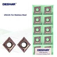 DESKAR 100 % Original CCMT060202/04 CCMT09T304/09T308 CCMT120404/08 LF6118 Drehklinge Drehwerkzeuge für Edelstahl