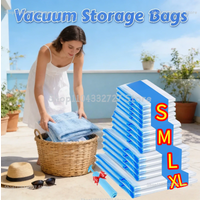 5-15Pack Vacuum Seal Storage Bags Multiple Sizes with Hand Pump,80% Space Saver Bags for Clothes,Blankets Home Travel Essentials