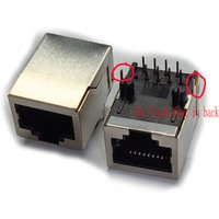 20PCS/Lot Shield RJ45 8P8C Jack Connector No LED 21MM PCB Mount Network Internet Modular
