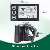 S866 Electric Bicycle Display Digital Cable Ebike Computer UART 2 Speedometer Bike Computer Bicycle Speedometer Waterproof Road