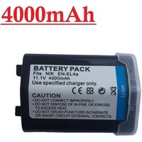 1 pièces 4000mAh EN-EL4 EL4 EN-EL4A EL4A batterie d'appareil photo pour Nikon D2H D2Hs D2X D2Xs D3 D3S F6 MH-21 Batteria