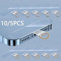 10/5PCS Clear Mobile Phone Lanyard Fixture Clip Gasket Flexible Tether Tabs Universal Cellphone Anti-loss Hanging Strap Patch