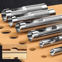 5pcs 3/4/5/6/8mm Leather Hole Punching Tools Kit Leather Hollow Drilling Puncher Clothing Sewing Leathercraft Accessories