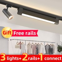 Full Set Track Light LED Ceiling Lamp 85-265V Spot Led Track Rail Lighting Fixture Clothing Shop Home Spotlight Rail Floodlight