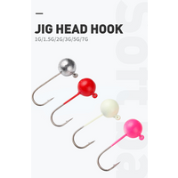 10pcs Lead-Head Fishing Hooks 1g/1.5g/2g/3g/5g/7g/10g Sharp Barbed Lead-Head Single Hooks Soft Hooks Fishing Tackle