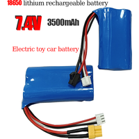 18650 7.4V 3500mAh XH2.54-3P T-type/XT60/XT30/SM Plug Electric Toys/car Truck Toys Rechargeable Battery Pack