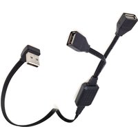 20CM-110CM Dual data USB 2.0 to 1 male and 2 female, power adapter and distributor, USB charging power cable, extension cable