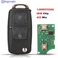 jingyuqin Remote for VW/VOLKSWAGEN Beetle Bora Golf Passat Polo Transporter T5 1J0959753AG / HLO 1J0959753AG/1M0959753E