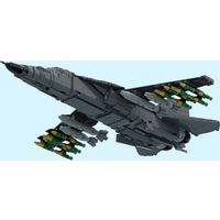 2040PCS MOC Military Series F-111 Aardvark Aircraft Model DIY Assembly Building Block Toy, a perfect birthday gift for children.