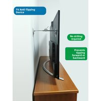 Universal TV Stand Preventer Child And Proof No Drilling Anti Fall And Push Metal Fixator for LCD Monitor And Television