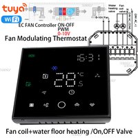 TUYA Wifi Smart Air EC Controller 0-10V/PWM EC Speed FAN Thermostat for FCU Programmable Temperature Controller Air HVAC System