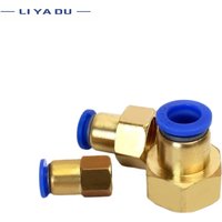 1/10 Stück PCF-Luftrohrverschraubung 4 6 8 10 12 mm Schlauchrohr 1/8 3/8 1/2 1/4 BSP Innengewinde Messing Pneumatikanschluss Schnellkupplung
