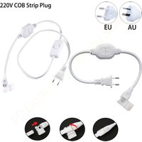 AU/EU Power Plug for 220V 288 LEDs/m COB LED Strip Connector Supply Plug with ON/OFF Button Switch Cable Light Accessories Plug