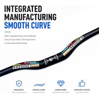 3K Full Carbon Fiber MTB Handlebar Lightweight Mountain Bike Flat Rise Handlebar 31.8mm Clamp 600-780mm Bicycle Bars