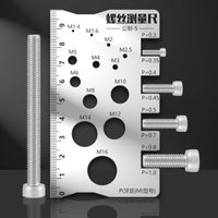 Bolt Measuring Tool Thread Checker Screw Measurement Ruler Double-Sided Screw Measuring Device for Jewelry Repair