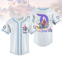 2026Disney 70th Anniversary Celebration Limited Baseball Jacket Men Women Casual Sports Quick-Dry Button-Down Shirt Kids T-shirt