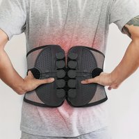 Unisex Lumbar Corrector Comfortable Breathable Fitness Correction Pain Relief Waist Support Belt For Herniated Disc, Sciatica
