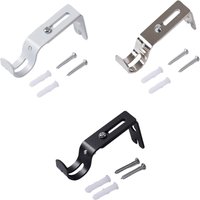 1/2/3Pcs Adjustable Extendable Durable Window Curtain Rod Holder With Screws Wall Bracket Hanging Hooks Furniture Hardware Tools