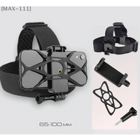 【F2-MAX111】Head-Mounted Phone Holder First-Person Video Live Headband Body Mount For Phone Smartphones Action Camera