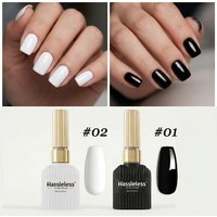 2Pcs Black White Nail Gel Polish Set 15Ml Semi Permanent Soak Off UV LED Varnish Manicure Tools Design DIY Manicure Lacquer
