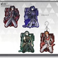 Anime Game Yuan Shen Impacting Wriothesley Flins Tartaglia Alhaitham Acrylic Keychain Kneeling posture Stand Ornament Decoration