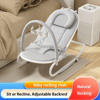Baby Rocking Chair with Natural Rocking and Manual Backrest Adjustment—Soothing Recliner for Newborns, Weight Capacity: 9 kg