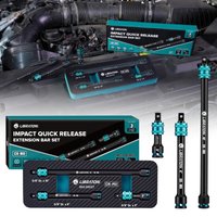 LIBRATON 3PCS Locking Impact Extension Bar Set 3/8" Drive Quick Release Impact Extension Bar Set Hand Tool For Automotive Repair