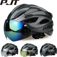 PJT Lightweight Breathable Bicycle Helmet With Magnetic Attraction Goggles Lens Bike Helmet Free Switching Adult Cycling Helmet image 4
