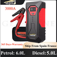GKFLY 2000A 3000A 4000A Rozrusznik Samochodowy Duży Power Bank Booster Akumulatora Samochodowego 12V Urządzenie Rozruchowe do Samochodów Benzynowych 6.0L i Diesla 5.0L
