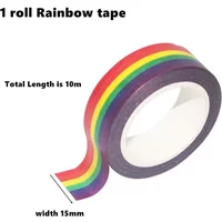 1pcs Rainbow Color Washi Tapes Set for Gift Album Diary15mm*10m Adhesive Basic Decoration Masking Tape Stickers