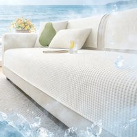 Summer Cooling Mat Machine Washable Cool Feeling Anti-Slip Sofa Cove Minimalist Sofa Towel Slipcover