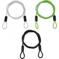 4mm 100cm/ 39inch Steel Cable Bike Lock with Double Loops, Mini and Portable Cable Lock with PVC Cover