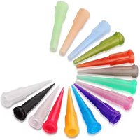 100PCS 10-30G 30mm TT Plastic Tapered Pinhead Conical Luer Lock Syringe Dispensing Needle Blunt Tip for Refilling Glue Fluid