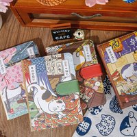 Leisurely Lynx Journal Hot Gold PU Magnetic Buckle Notebook Japanese Creative Style Cat Diary notebook