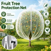 Extra Thick Garden Plant Protection Net with Zipper Drawstring, PE Insect Bird Netting Cover for Fruit Trees Citrus Flowers