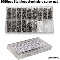 Screw Kit For Glasses, Nose Holder, Frame Nut, Spacer For Glasses Without Frame, Accessories, Box Of 18 Screws Specification