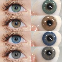 VISUASHOW Verschreibungspflichtige Farbige Kontaktlinsen, 2 Stk Natürliche Töne Braun/Blau, Sehkorrektur mit Dioptrien, für tägliche Schönheit und kos