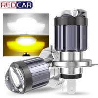 30000LM H4 BA20D H6 LED ampoule de phare de Moto Double lentille Fisheye CSP Moto LED lampe de Moto blanc ambre lumières de Scooter