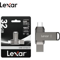 Lexar USB 3.1 Type-C USB Flash Drive 32GB 64GB 128GB 256GB JumpDrive D400 Read Speed Up To 100MB/s Pendrive U Disk Memory Stick