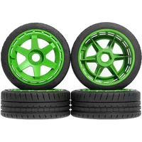 4pcs 110mm RC Rally Off-Road Buggy Tires And Wheels 1/7 1/8 Scale 17mm Hex for KM Rally WRC Citron C3 MJX Hyper Go 7303 7304 FS