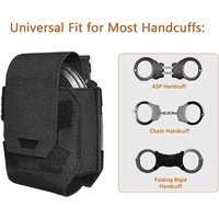 Molle Tactical Handcuffs Pouch Shackles Holder Case Quick Draw Universal Handcuff Holster Standard Chain Cuffs Cover Belt Pouch