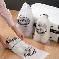 Shoes Storage Bag Clear Drawstring Dustproof Pouch Travel Shoes Organizer Transparent Shoe Packing Bag Portable Hanging Pouch