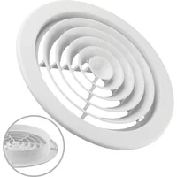 1pc Adjustable ABS Ceiling Wall Air Ventilation Cover Round Ducting Air Vent Grille Louver 250/300/310mm Kitchen Bath Air Outlet