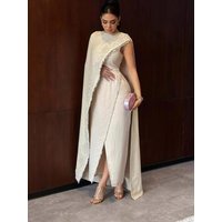 Romantic Kaftan 2-pieces Prom Gown Exclusive Arabic Dubai Women Evening Dress In Stock Spring Autumn Delicate Formal Events