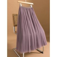 High Waist A-Line Pleated Skirt Women's Spring Summer Autumn Winter Large Size Small Figure Me f-length Skirt