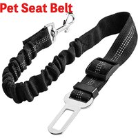 Elastic Buffer Dog Safety Leash Pet Car Seat Belt Adjustable Dog Traction Rope for Vehicle Travel Safety